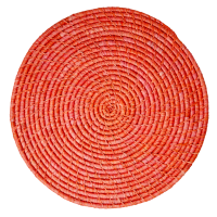 Raffia Large Round Placemat Coaster In Red By Rice DK
